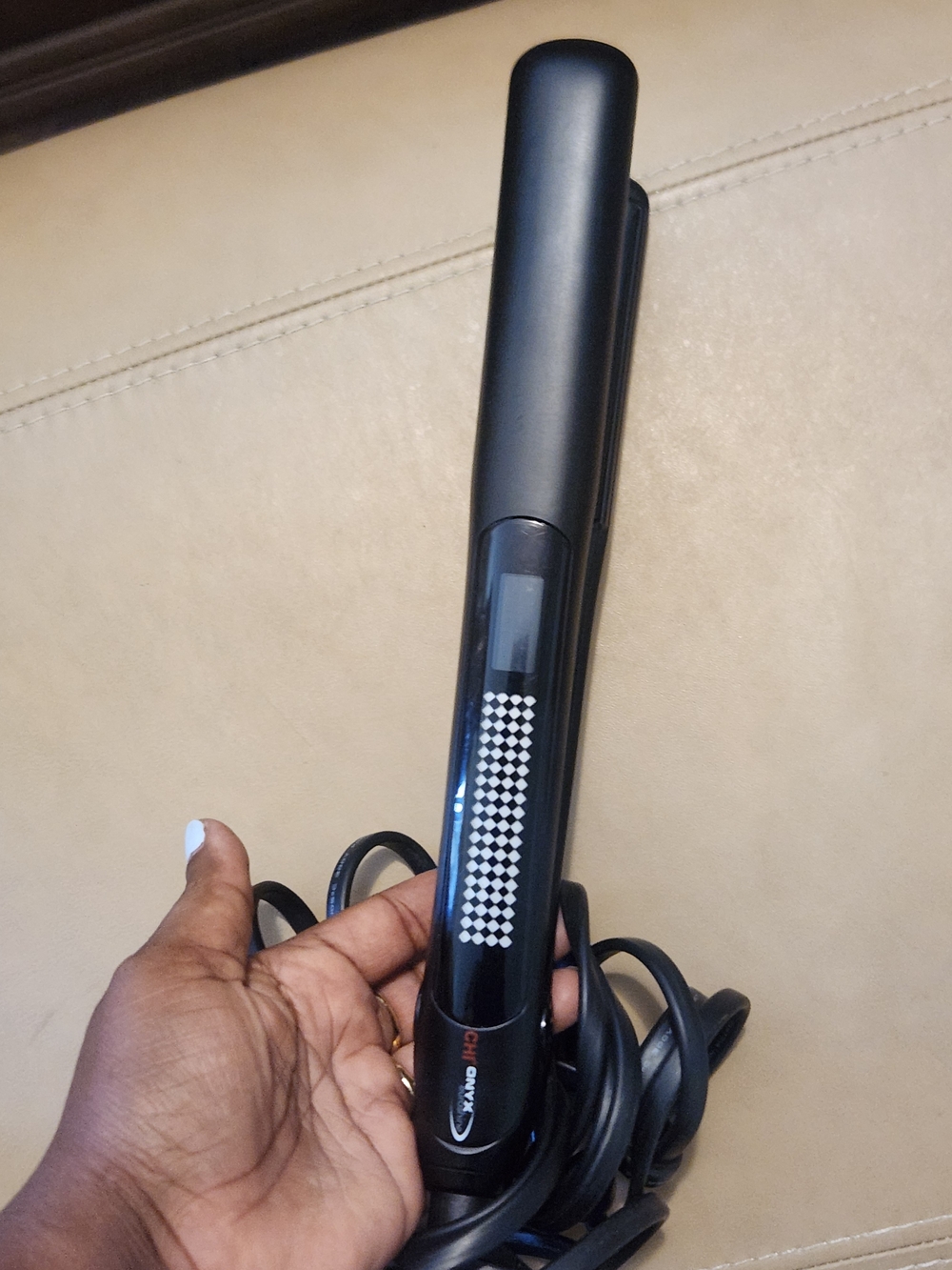 Onyx Black Hair Straightener with Blue LED Display - Picture 5 of 6